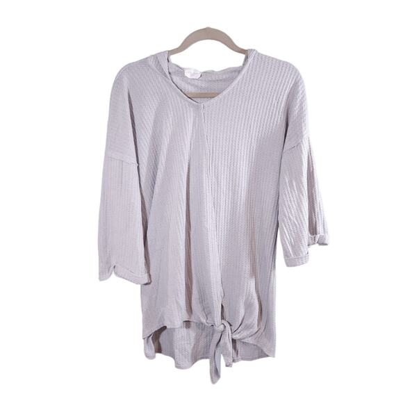 143 Story by Line Up Hooded Tie-front Drop Shoulder Thermal Tunic Women's M - Picture 1 of 5